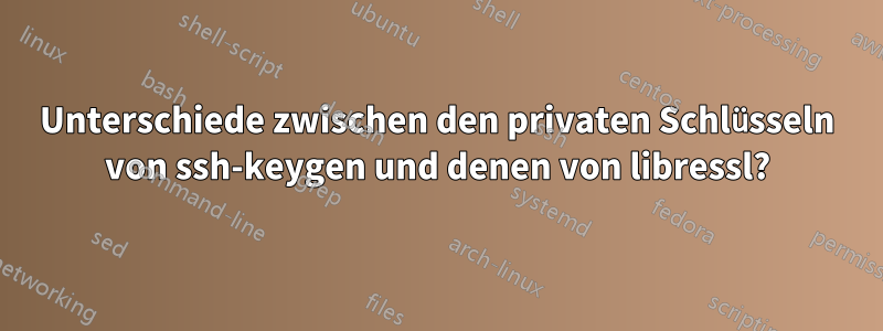 Unterschiede zwischen den privaten Schlüsseln von ssh-keygen und denen von libressl?