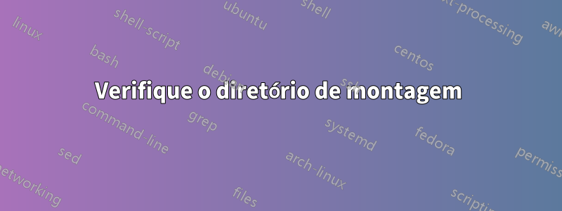 Verifique o diretório de montagem
