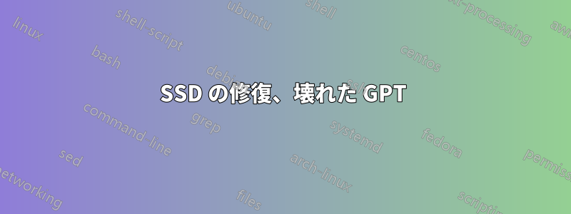 SSD の修復、壊れた GPT