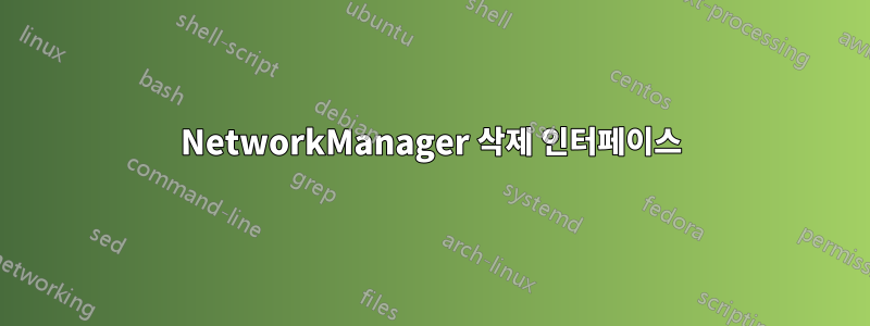 NetworkManager 삭제 인터페이스
