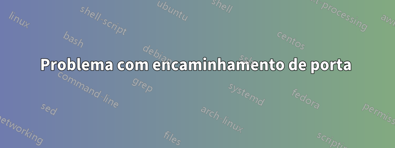 Problema com encaminhamento de porta