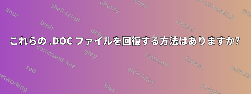 これらの .DOC ファイルを回復する方法はありますか?