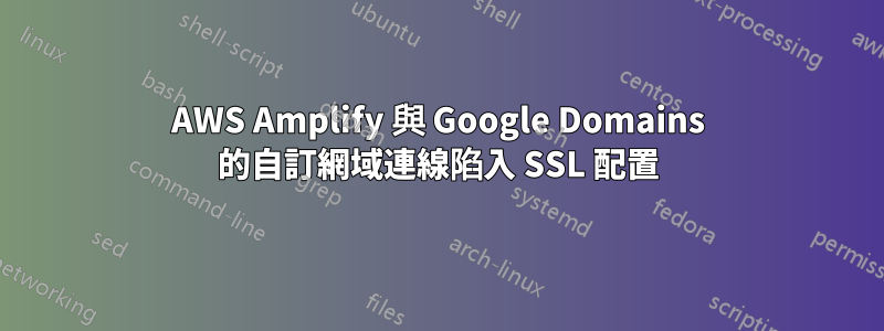 AWS Amplify 與 Google Domains 的自訂網域連線陷入 SSL 配置