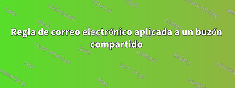 Regla de correo electrónico aplicada a un buzón compartido