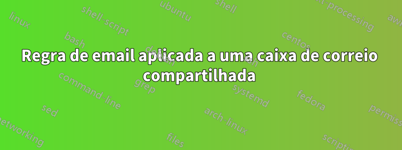 Regra de email aplicada a uma caixa de correio compartilhada