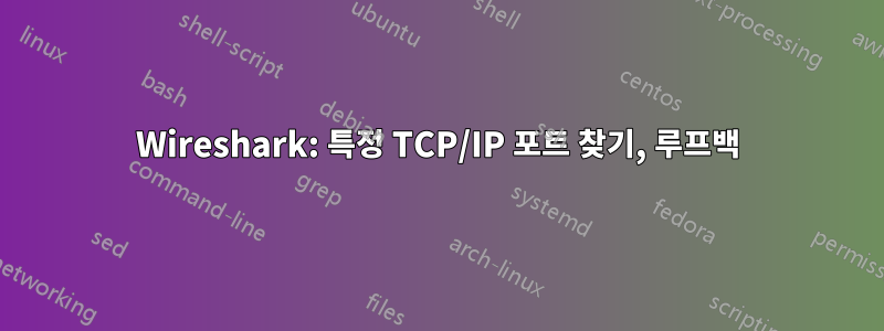 Wireshark: 특정 TCP/IP 포트 찾기, 루프백