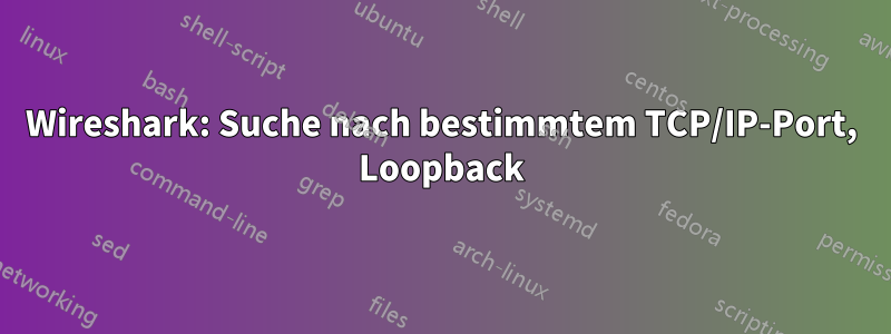 Wireshark: Suche nach bestimmtem TCP/IP-Port, Loopback