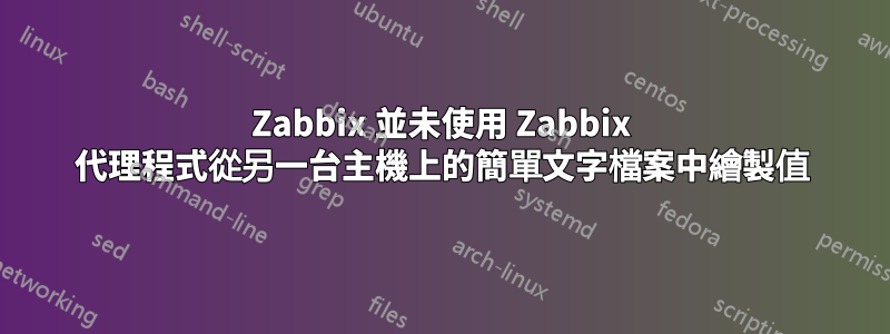 Zabbix 並未使用 Zabbix 代理程式從另一台主機上的簡單文字檔案中繪製值