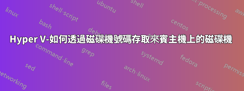 Hyper V-如何透過磁碟機號碼存取來賓主機上的磁碟機