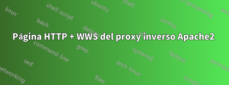 Página HTTP + WWS del proxy inverso Apache2