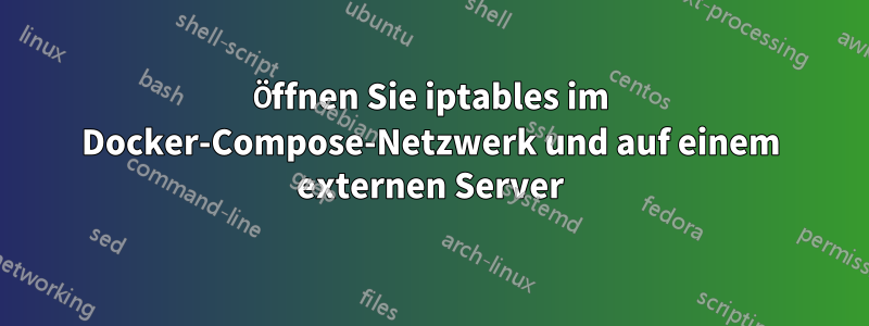 Öffnen Sie iptables im Docker-Compose-Netzwerk und auf einem externen Server