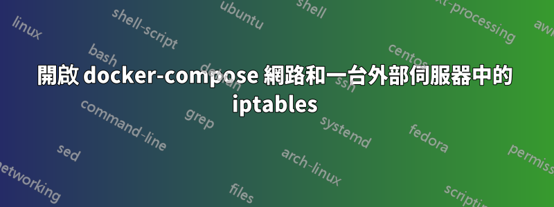 開啟 docker-compose 網路和一台外部伺服器中的 iptables