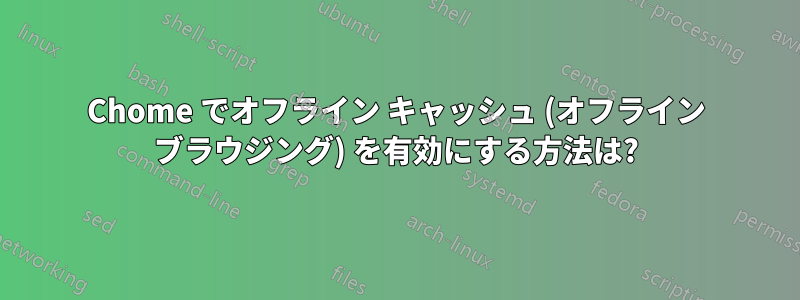 Chome でオフライン キャッシュ (オフライン ブラウジング) を有効にする方法は?