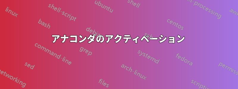 アナコンダのアクティベーション