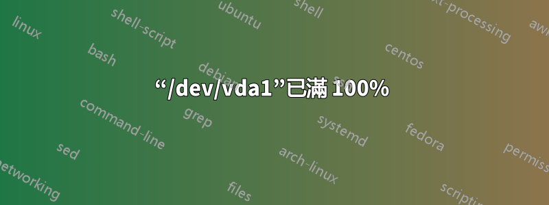 “/dev/vda1”已滿 100%