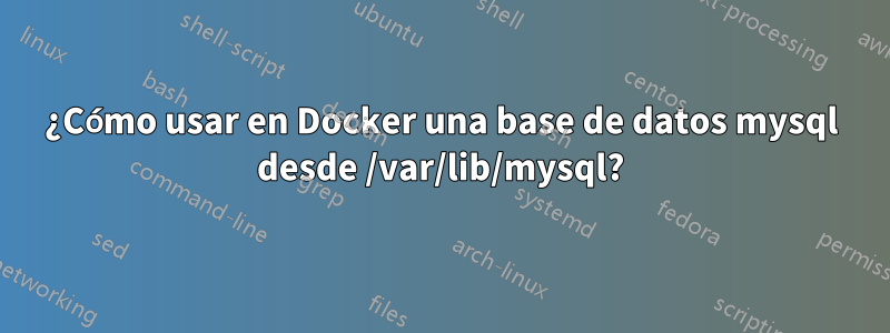 ¿Cómo usar en Docker una base de datos mysql desde /var/lib/mysql?