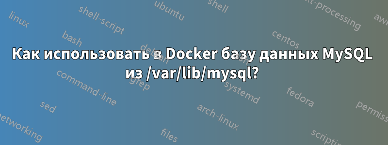 Как использовать в Docker базу данных MySQL из /var/lib/mysql?