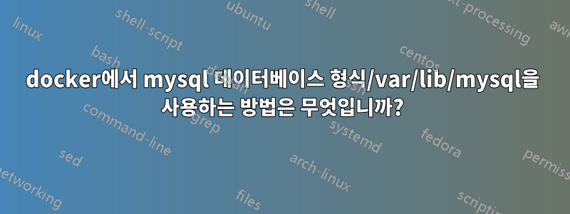 docker에서 mysql 데이터베이스 형식/var/lib/mysql을 사용하는 방법은 무엇입니까?