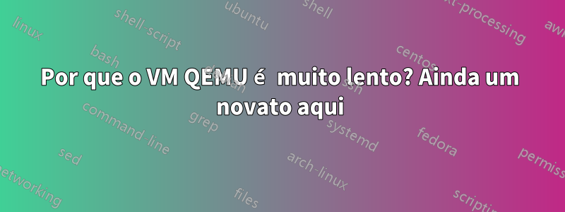 Por que o VM QEMU é muito lento? Ainda um novato aqui