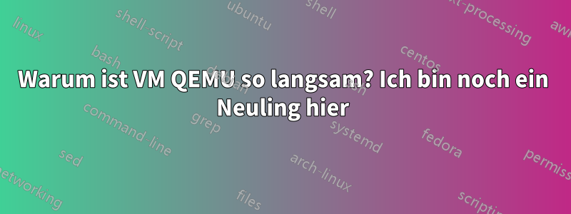 Warum ist VM QEMU so langsam? Ich bin noch ein Neuling hier