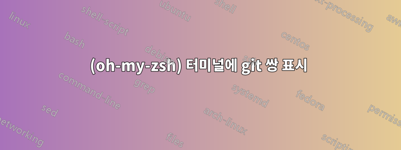 (oh-my-zsh) 터미널에 git 쌍 표시