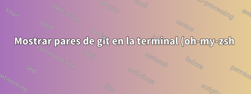 Mostrar pares de git en la terminal (oh-my-zsh)