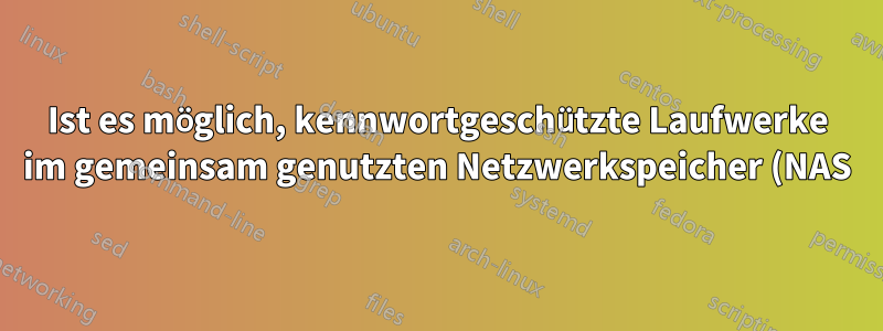 Ist es möglich, kennwortgeschützte Laufwerke im gemeinsam genutzten Netzwerkspeicher (NAS) unter Windows zu erstellen?