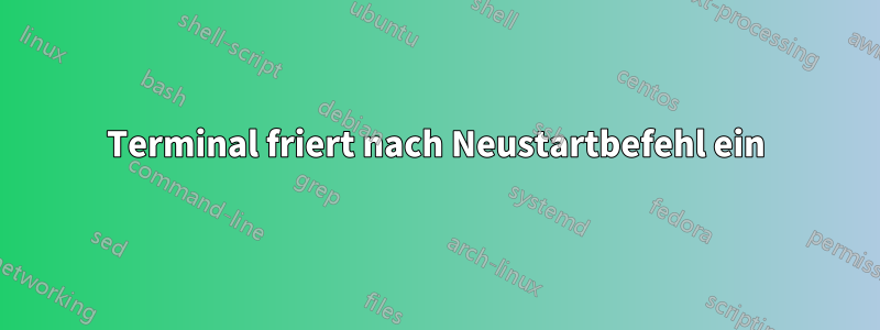 Terminal friert nach Neustartbefehl ein