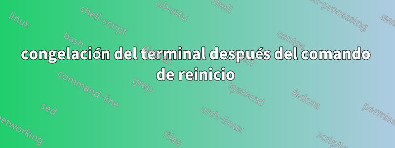 congelación del terminal después del comando de reinicio