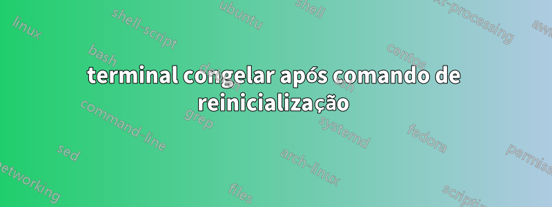 terminal congelar após comando de reinicialização