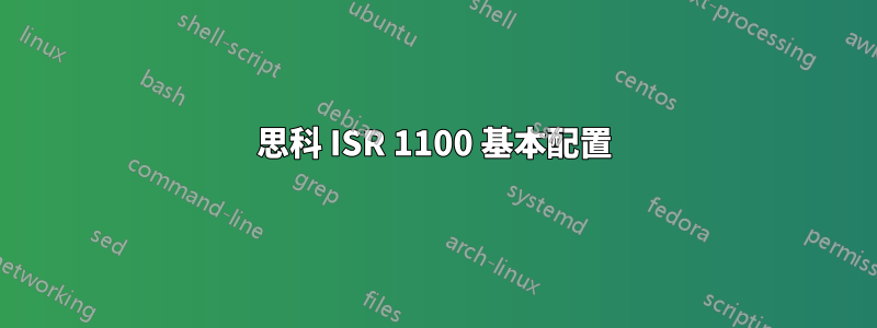 思科 ISR 1100 基本配置