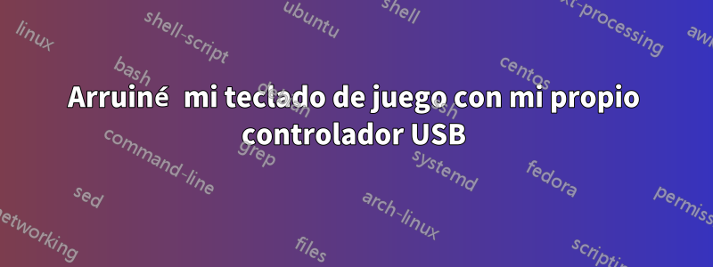 Arruiné mi teclado de juego con mi propio controlador USB