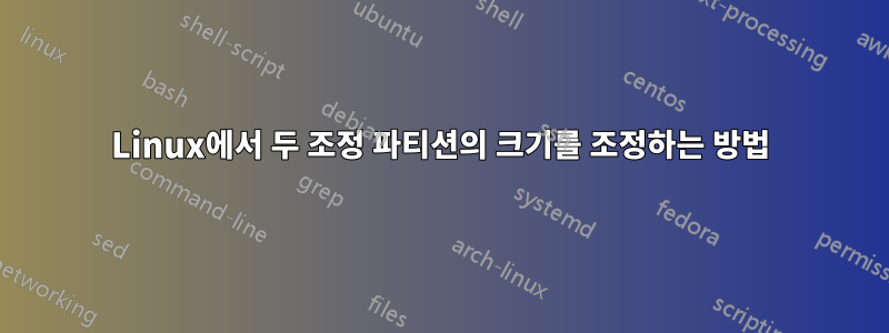 Linux에서 두 조정 파티션의 크기를 조정하는 방법