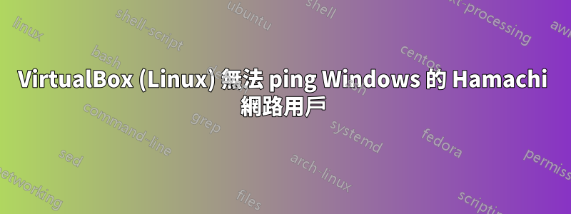 VirtualBox (Linux) 無法 ping Windows 的 Hamachi 網路用戶