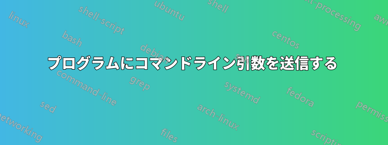 プログラムにコマンドライン引数を送信する