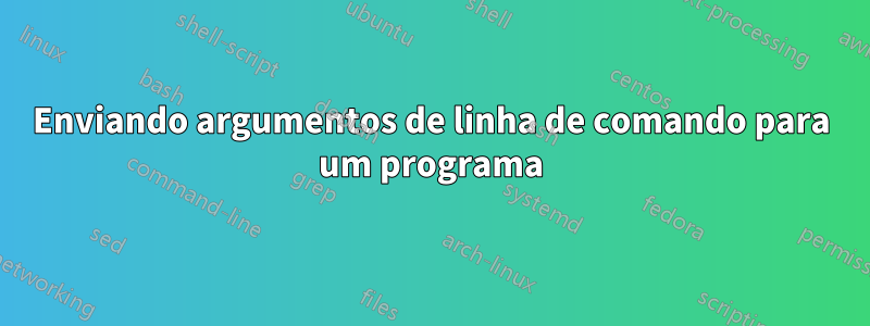 Enviando argumentos de linha de comando para um programa