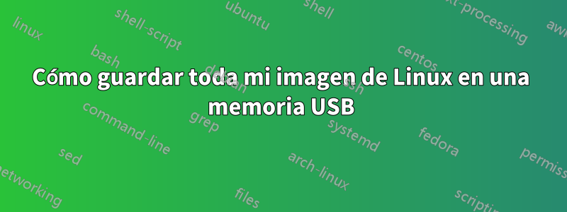 Cómo guardar toda mi imagen de Linux en una memoria USB