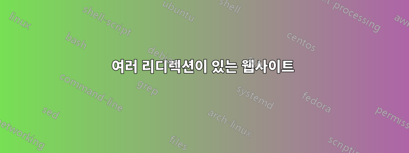 여러 리디렉션이 있는 웹사이트