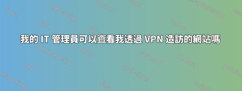 我的 IT 管理員可以查看我透過 VPN 造訪的網站嗎