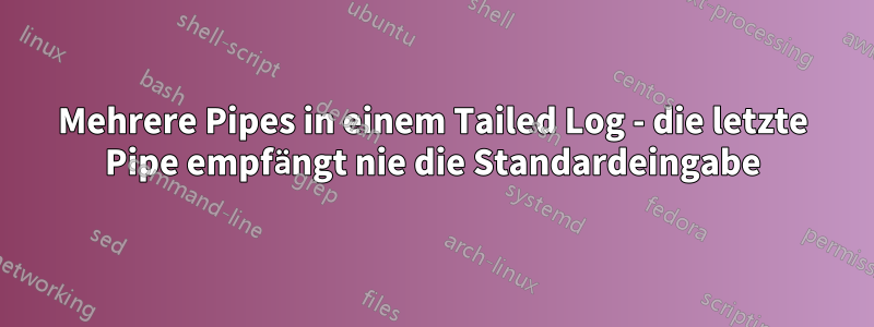 Mehrere Pipes in einem Tailed Log - die letzte Pipe empfängt nie die Standardeingabe