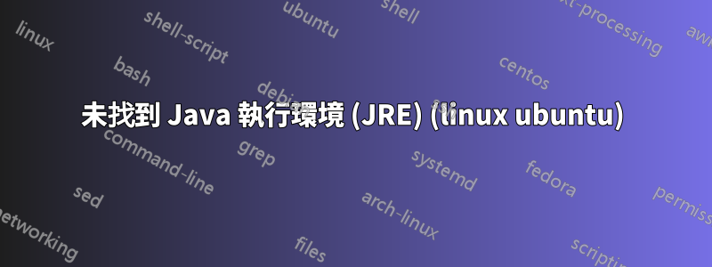 未找到 Java 執行環境 (JRE) (linux ubuntu)
