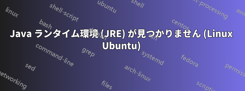 Java ランタイム環境 (JRE) が見つかりません (Linux Ubuntu)