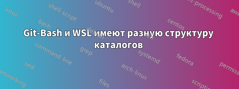 Git-Bash и WSL имеют разную структуру каталогов
