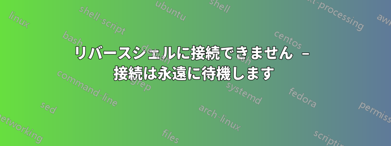 リバースシェルに接続できません – 接続は永遠に待機します