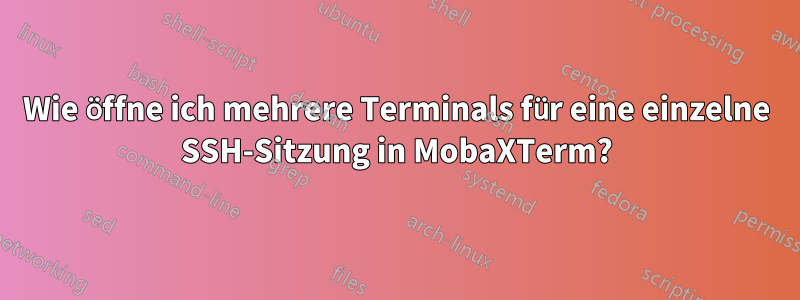 Wie öffne ich mehrere Terminals für eine einzelne SSH-Sitzung in MobaXTerm?