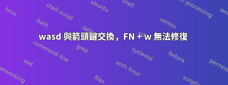 wasd 與箭頭鍵交換，FN + w 無法修復