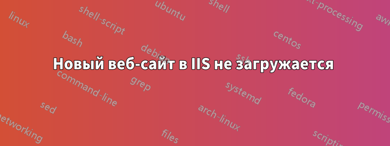 Новый веб-сайт в IIS не загружается