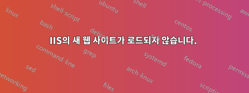 IIS의 새 웹 사이트가 로드되지 않습니다.