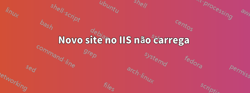 Novo site no IIS não carrega