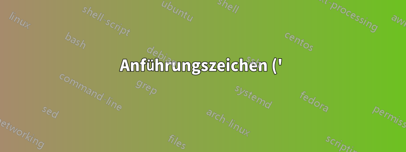 Anführungszeichen (') werden in Webbrowsern als Tilde (~) erkannt (und umgekehrt)